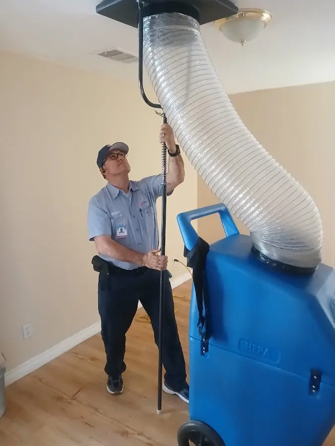 HVAC Installation technician using HEPA equipment in Folsom